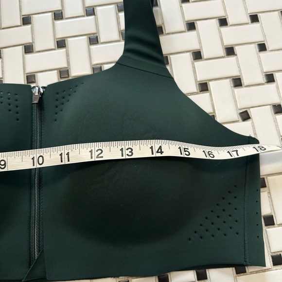 Women's Dark Green Zip-Front Bra - Picture 6 of 7